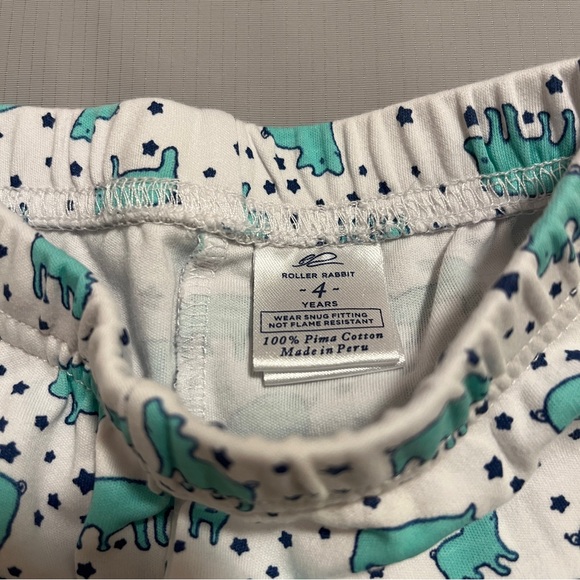 Roller Rabbit Blue Pig Print Pajama Set - Picture 5 of 6